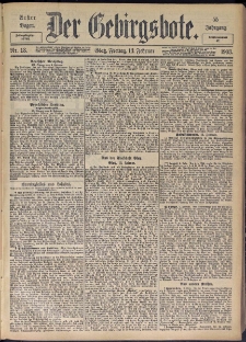 Der Gebirgsbote, 1903, nr 13 [13.02]