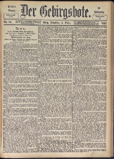 Der Gebirgsbote, 1903, nr 18 [3.03]