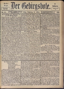 Der Gebirgsbote, 1903, nr 22 [17.03]