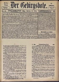 Der Gebirgsbote, 1903, nr 25 [27.03]