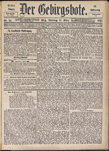 Der Gebirgsbote, 1903, nr 26 [31.03]