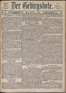 Der Gebirgsbote, 1903, nr 35 [1.05]