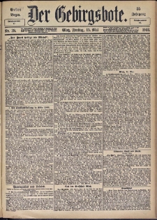 Der Gebirgsbote, 1903, nr 39 [15.05]