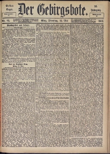 Der Gebirgsbote, 1903, nr 42 [26.05]