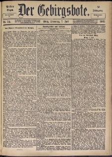 Der Gebirgsbote, 1903, nr 54 [7.07]