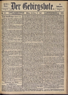 Der Gebirgsbote, 1903, nr 57 [17.07]