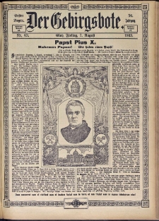 Der Gebirgsbote, 1903, nr 63 [7.08]