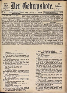 Der Gebirgsbote, 1903, nr 65 [14.08]