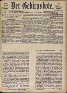 Der Gebirgsbote, 1903, nr 77 [25.09]