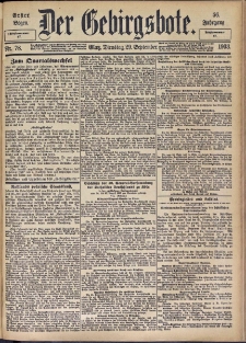 Der Gebirgsbote, 1903, nr 78 [29.09]