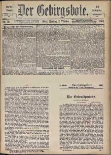 Der Gebirgsbote, 1903, nr 79 [2.10]