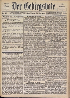 Der Gebirgsbote, 1903, nr 93 [20.11]