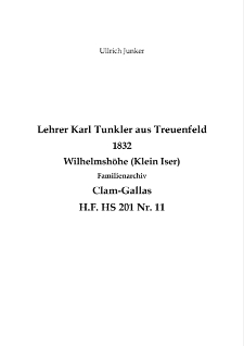 Lehrer Karl Tunkler aus Treuenfeld [Dokument elektroniczny]