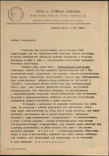 Drodzy Przyjaciele [Dokument życia społecznego]