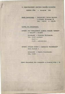 II Międzynarodowy Festiwal Teatr&oacute;w Ulicznych [Dokument życia społecznego]