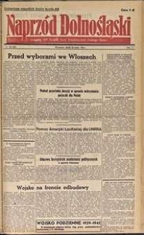 Naprzód Dolnośląski : dziennik W[ojewódzkiego] K[omitetu] Polskiej Partii Socjalistycznej Dolnego Śląska, 1946, nr 84 [22.05]