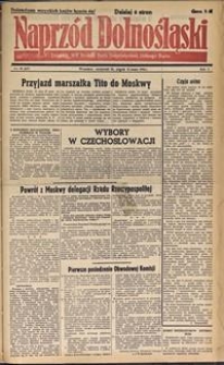 Naprz&oacute;d Dolnośląski : dziennik W[ojew&oacute;dzkiego] K[omitetu] Polskiej Partii Socjalistycznej Dolnego Śląska, 1946, nr 91 [30-31.05]