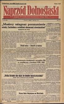 Naprz&oacute;d Dolnośląski : dziennik W[ojew&oacute;dzkiego] K[omitetu] Polskiej Partii Socjalistycznej Dolnego Śląska, 1946, nr 97 [7.06]