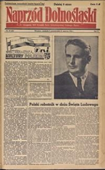 Naprzód Dolnośląski : dziennik W[ojewódzkiego] K[omitetu] Polskiej Partii Socjalistycznej Dolnego Śląska, 1946, nr 99 [9-10.06]