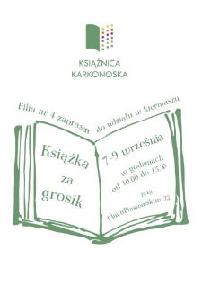 Książka za grosik : kiermasz - afisz [Dokument życia społecznego]