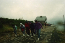 Widok ze szlaku na g&oacute;rną stację wyciągu [Dokument ikonograficzny]