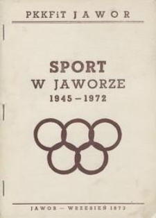Sport w Jaworze 1945-1972