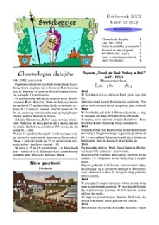 Świebodzice - Dzieje Miasta, 2002, nr 10 (60) [Dokument elektroniczny]