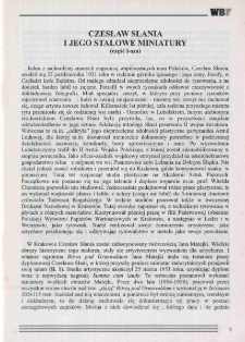 Czesław Słania i jego stalowe miniatury (część I-sza)