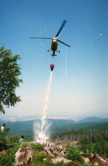 Ćwiczenia przeciwpożarowe GOPR (fot. 1) [Dokument ikonograficzny]