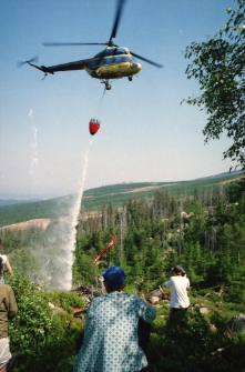 Ćwiczenia przeciwpożarowe GOPR (fot. 3) [Dokument ikonograficzny]