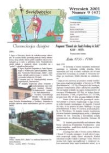 Świebodzice - Dzieje Miasta, 2001, nr 9 (47) [Dokument elektroniczny]