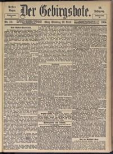Der Gebirgsbote, 1904, nr 32 [19.04]
