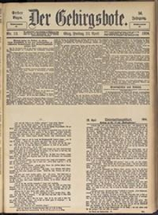 Der Gebirgsbote, 1904, nr 33 [22.04]