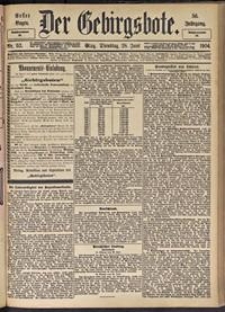Der Gebirgsbote, 1904, nr 52 [28.06]