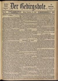 Der Gebirgsbote, 1904, nr 58 [19.07]
