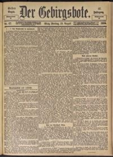 Der Gebirgsbote, 1904, nr 67 [19.08]