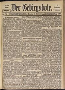 Der Gebirgsbote, 1904, nr 74 [13.09]