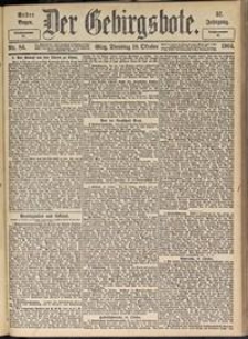 Der Gebirgsbote, 1904, nr 84 [18.10]