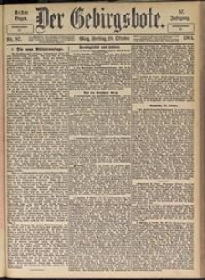 Der Gebirgsbote, 1904, nr 87 [28.10]