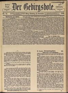 Der Gebirgsbote, 1904, nr 94 [22.11]