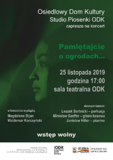 Pamiętajcie o ogrodach...- plakat [Dokument życia społecznego]