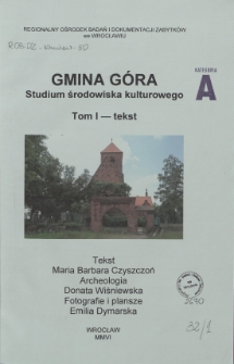 Gmina Góra : studium środowiska kulturowego