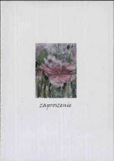 Malarstwo : wernisaż Katarzyny Wąsowskiej - zaproszenie [Dokument życia społecznego]