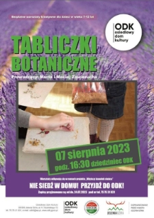 Tabliczki botaniczne - plakat [Dokument życia społecznego]