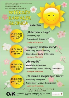 Większy Kawałek Słońca : Kwiecień - plakat [Dokument życia społecznego]