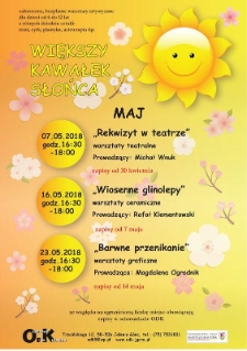 Większy Kawałek Słońca : maj - plakat [Dokument życia społecznego]