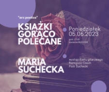 Książki gorąco polecane : spotkanie z cyklu Ars Poetica - plakat [Dokument życia społecznego]
