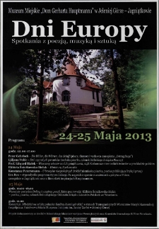 Dni Europy - spotkanie z poezją i sztuką - plakat [Dokument życia społecznego]