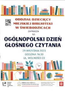 Ogólnopolski Dzień Głośnego Czytania - plakat [Dokument życia społecznego]