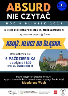 Książ. Klucz do Śląska : projekcja filmowa - plakat [Dokument życia społecznego]